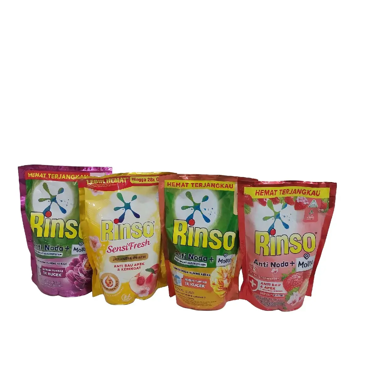 Rinso anti noda molto detergent cair + pelembut pakaian 510ml Liquid