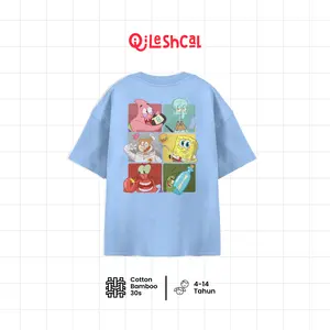 Qileshcal - Bob's Kaos Anak Unisex Bahan Cotton Bamboo