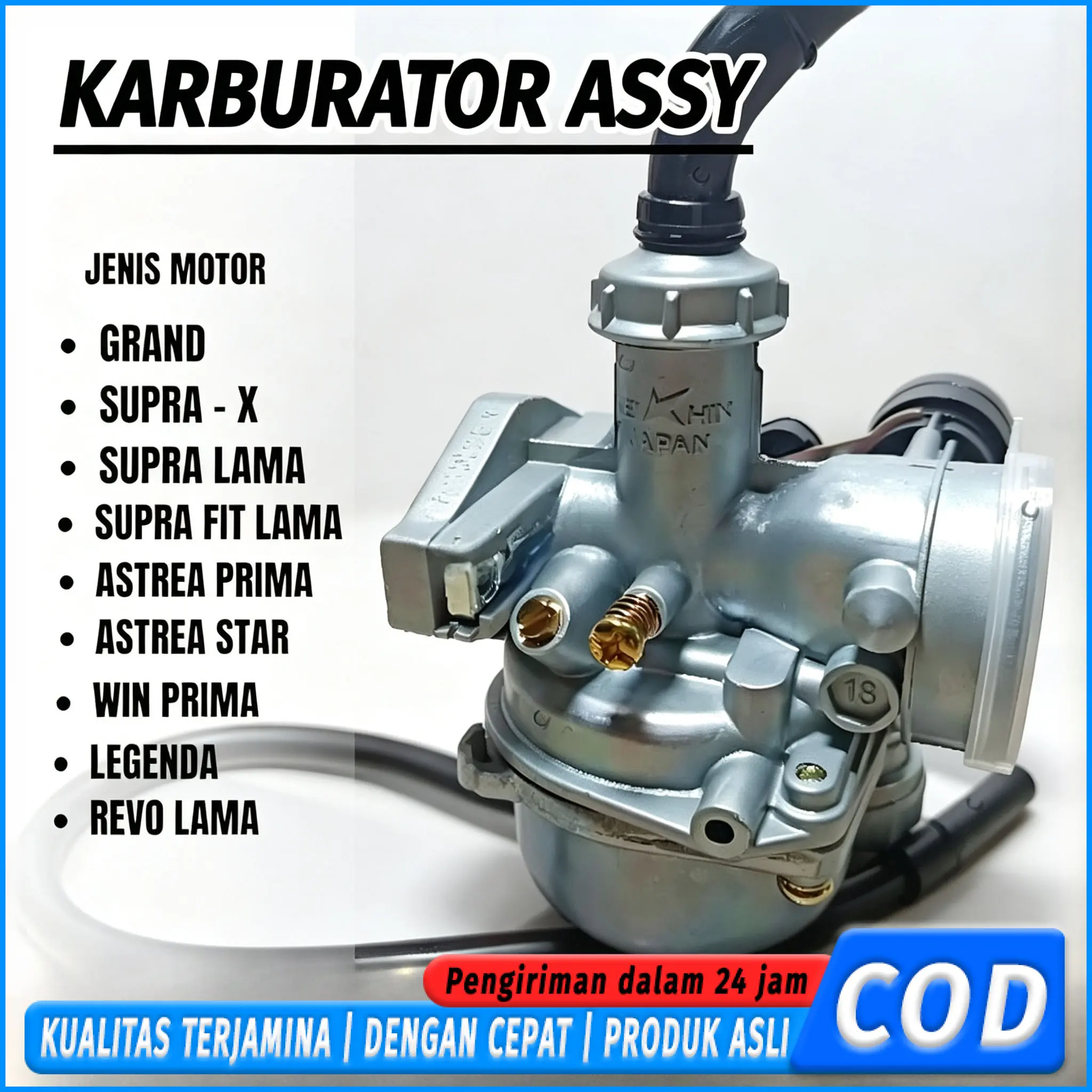 KARBURATOR SUPRA 110 Legenda Grand Revo Lama Astrea Prima Win Karbu OEM Thailand PZ19 Karburator Motor Honda KEV/Carburetor
