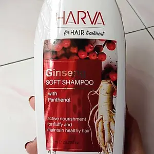 HARVA Shampoo Ginseng Soft & Smooth 600ML | Haircare 2in1 Shampoo Conditioner Anti Rontok Menutrisi Rambut Menguatkan Akar Rambut Halus Lembut Sehat