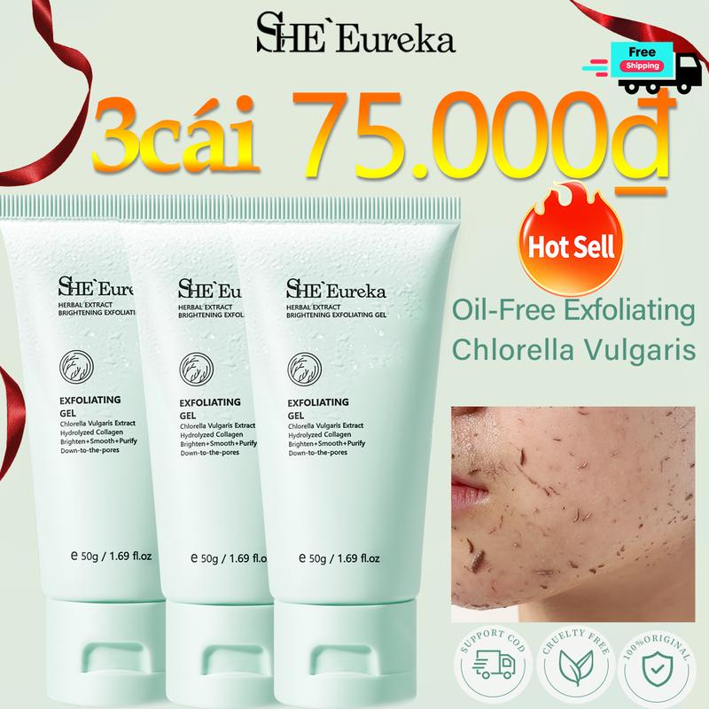 3PCS 75.000₫ SHE Eureka Chlorella Tẩy tế bào chết 50g tẩy tế bào chết toàn thân dưỡng ẩm cho nam và nữ [50G + 50G + 50G]