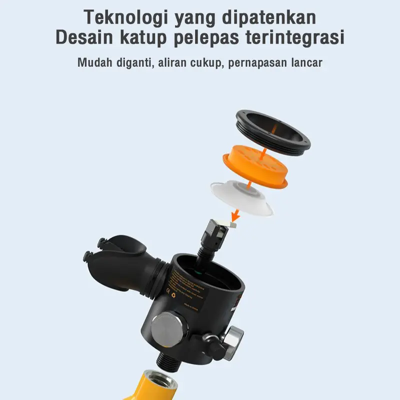 【Garansi Seumur Hidup Lokal】DIDEEP Pro snorkling selam dewasa Kapasitas 0,5L-1L tabung selam tangki paru-paru untuk menyelam scuba menyelam10-20 menit aksesoris selam tangki paru-paru mini portabel snorkle scuba diving mini  diving tank 5