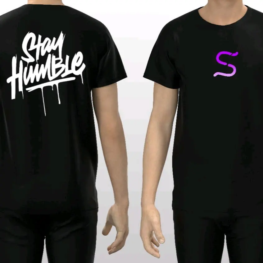 PCT T-Shirt Casual Stay Humble Combed Cowok Cwek - Black And White Unisex - Oversize, Nyaman - Lokal, Variasi Mesin Dicuci T-shirts sweater hoodie bajudistro kaos trip baju Pria Katun