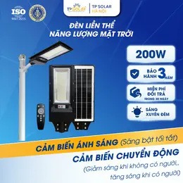 Đèn năng lượng mặt trời Sola chính hãng 200W Sân vườn
