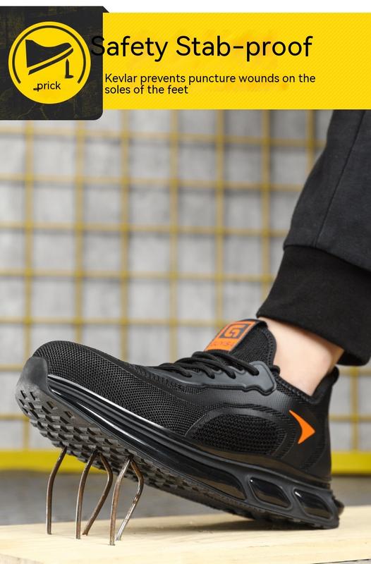 Product Introduction of Labor Protection Shoes Men's Anti-Smashing and Anti-Stab Safety Shoes Lightweight Comfortable Wear-Resistant Air Cushion Shock Absorption Protective Work Shoes 8