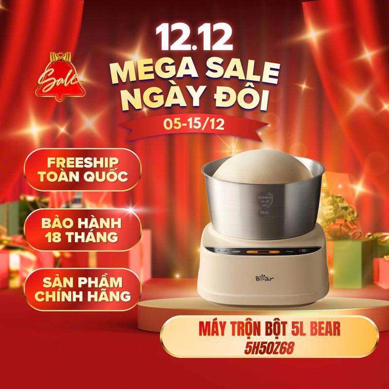 MẪU MỚI Máy trộn bột Bear SM-5H50Z68 Máy trộn bột làm bánh máy trộn đa năng máy nhào bột máy trộn bột mì máy nhồi bột làm bánh mì bánh bao Ủ bột trộn nhanh chống dính