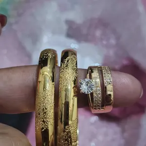 GELANG DUBAI ISI DUA GRATIS CINCIN EMAS GOLS ANTI KARAT REALPICT CANTIK FASHION TERBARU MEWAH ELEGAN