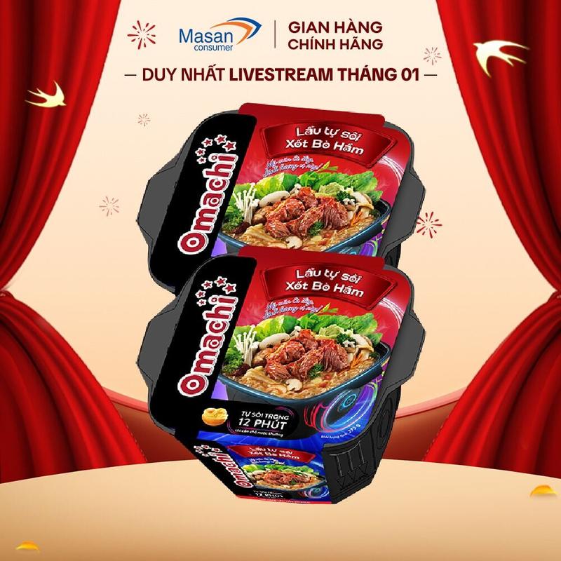  Combo 2 Omachi lẩu tự sôi xốt bò hầm 273g 