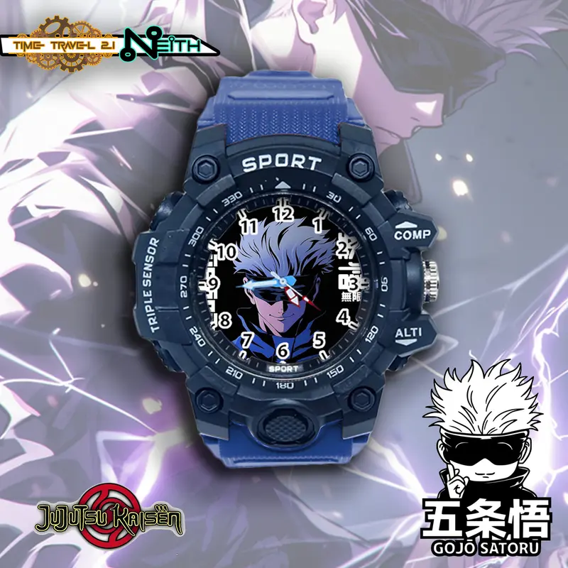 Jam Tangan Sport Anak Terbaru GOJO JUJUTSU KAISEN Strap Ruber Sporty Anti Air /Jam Tangan Spor JJK10AX02 1