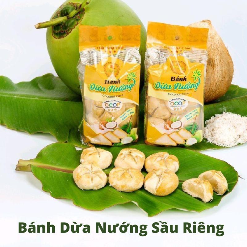  Bánh Dừa Nướng Vị Sầu Riêng Thơm Ngon Ngọt Vừa Vỏ Bánh Mềm Mịn - Ngọc Thuận | Đạt Chuẩn OCOP 