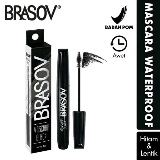 BRASOV Maskara Black 8gr / maskara hitam Mascara Waterproof