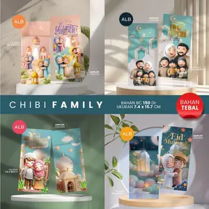 AMPLOP LEBARAN GROSIR (Isi 100pcs) | BAHAN TEBAL & EKONOMIS | ADA 4 DESAIN SESUAI TEMA | AMPLOP PREMIUM