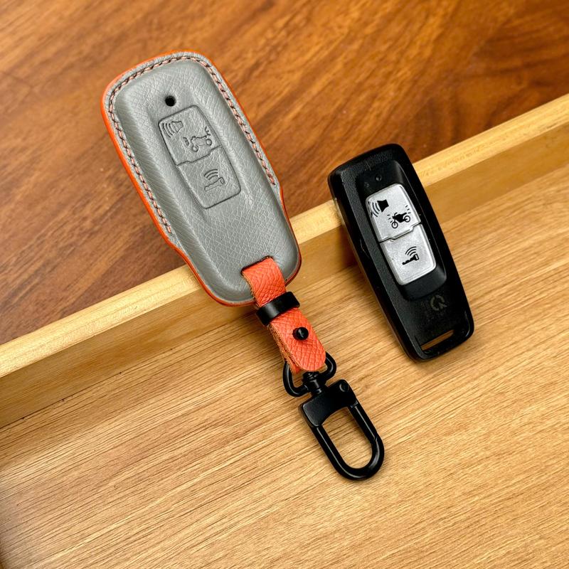 Móc Khoá xe máy SH 125 SH 150 - Chất Liệu Da Bò Thật Da Epsom - Loại 2 Phím Trắng phụ kiện