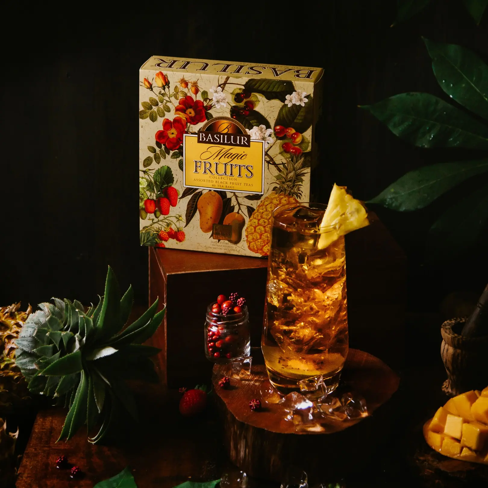 Basilur Magic Fruits Assorted Gift Box - 40 Enveloped Fruity Black Tea Sachets