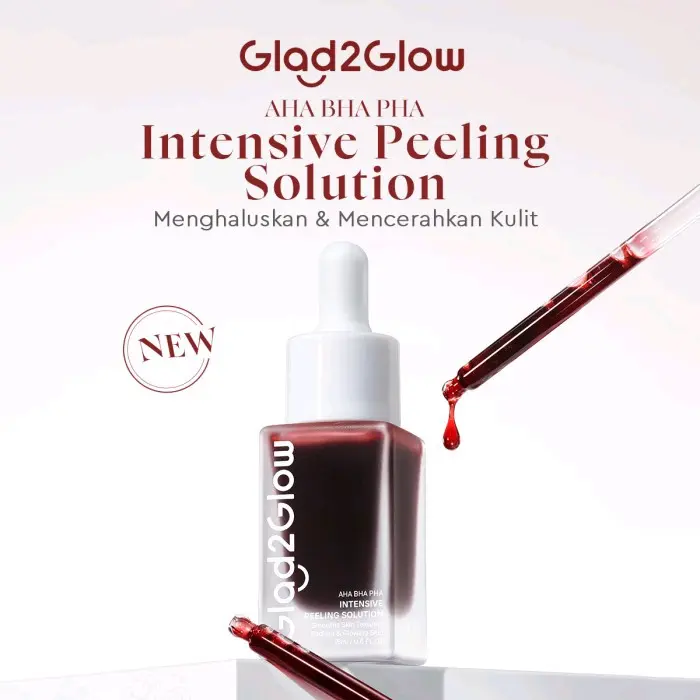 GLAD2GLOW PEELING SOLUTION SERUM EXFOLIASI G2G AHA BHA PHA