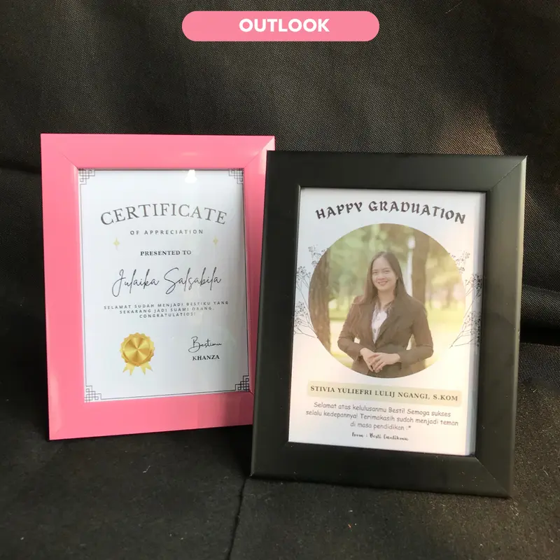 Kado Pigura Custom Foto | Bingkai Foto 5R | Kado Ultah | Anniversary | Souvenir | Pernikahan | Wisuda | Custom Sertifikat Pigura | Gift Foto Hadiah 6