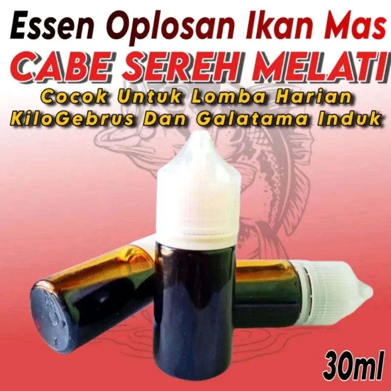 Essen Oplosan Cabe Sereh Melati Paling Gacor Khusus Ikan Mas Babon & Rame, Essen Ikan Mas Paling Bagus Segala Umpan bisa digunakan Siang atau Malam Essen Mancing 2