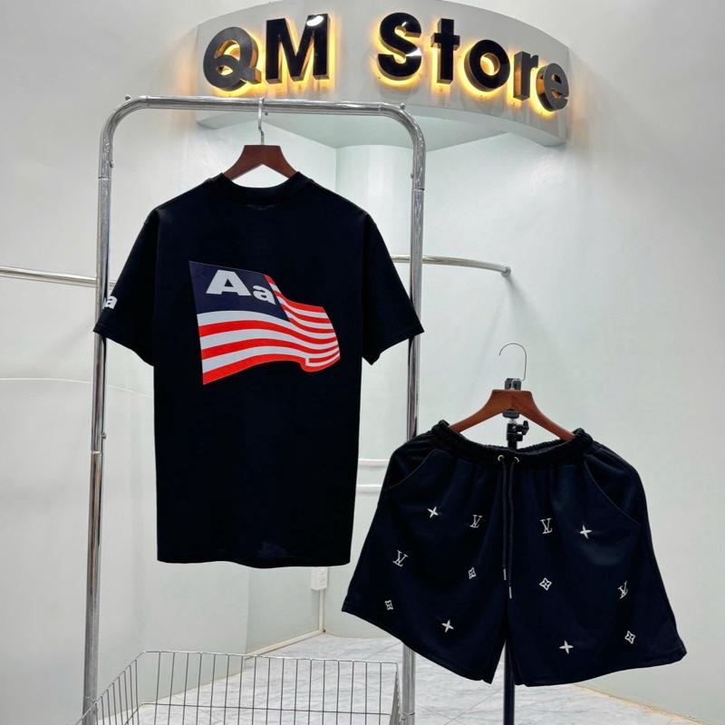 [Deal Mở Bán] Bộ Quần Áo Lá Cờ Phối Quần Vải Thoáng Mát Mềm Mịn Hottrend Nam Nữ 2025 áophong Thun