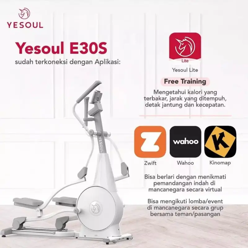 Yesoul E30S Smart Elliptical Machine Alat Gym Fitness 2