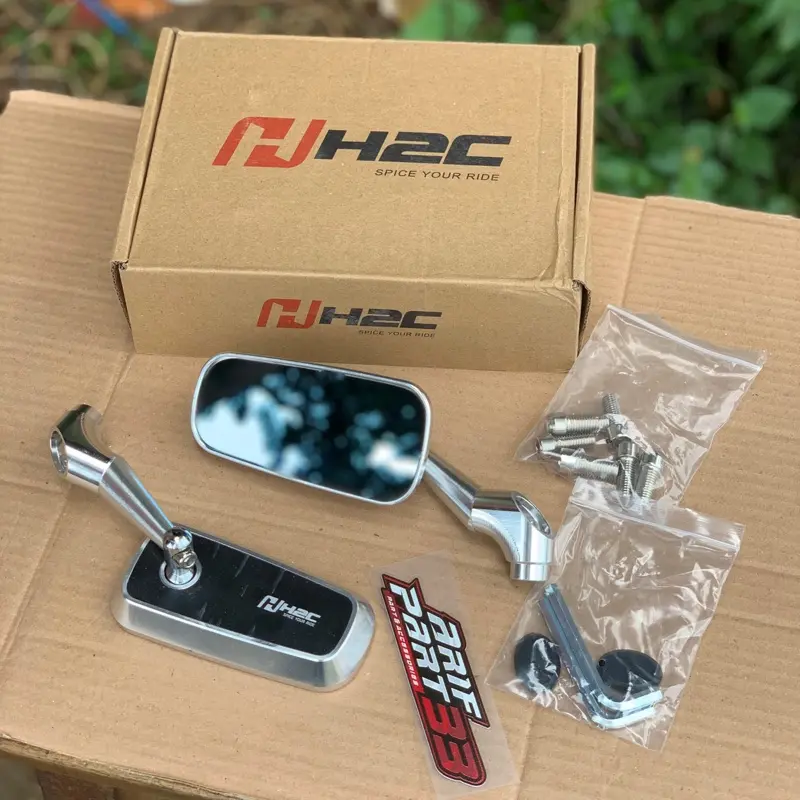 ￼Spion Model H2C Original Vietnam Universal Semua Motor 1 Set Kanan Kiri Detail Kontes Motorcycle Asli 3