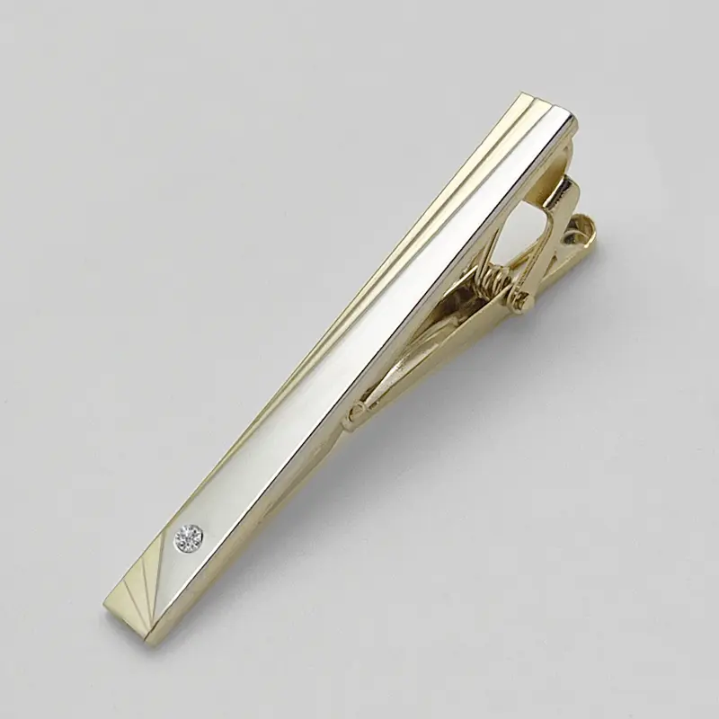 Tie clip Simple formal metal clip security gold men's tie clip