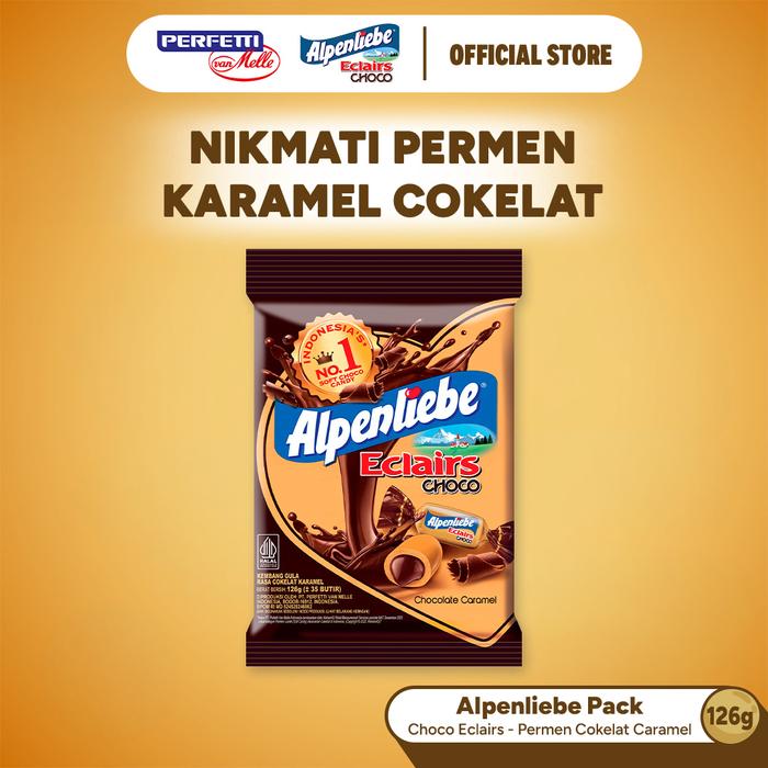 Gambar Alpenliebe Choco Eclairs 126g - Permen Karamel Coklat Susu New Pack dari Mentos Happydent Chupa Chups Kota Administrasi Jakarta Timur Tokopedia