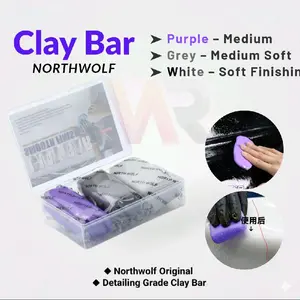 Clay Bar Nort wolf Grade A+++ 50gram Membersihkan Kontaminasi, Noda aspal, over spray & Haluskan Cat Mobil
