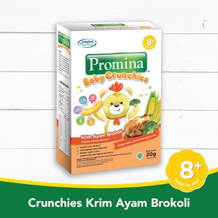 Yuna Baby - Promina Baby Crunchies Snack Cemilan Bayi Anak 8 Bulan Ke Atas Rasa Keju Rasa Rumput Laut Rasa Krim Ayam Brokoli 20 Gr 3
