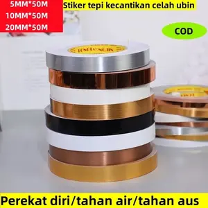 Stiker celah keramik perekat diri 2CM*50M, stiker penutup celah ubin, ubin dinding, stiker lantai, stiker dekorasi lemari pakaian