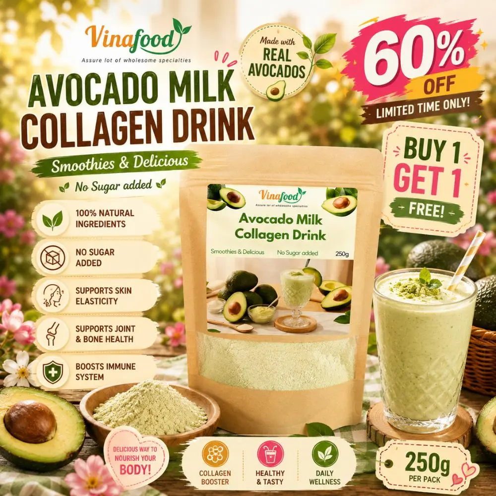 [DISKON BESAR] Avocado Milk Collagen Drink | Rasa Alpukat Lezat, minuman kolagen alpukat, Praktis untuk Konsumsi Harian
