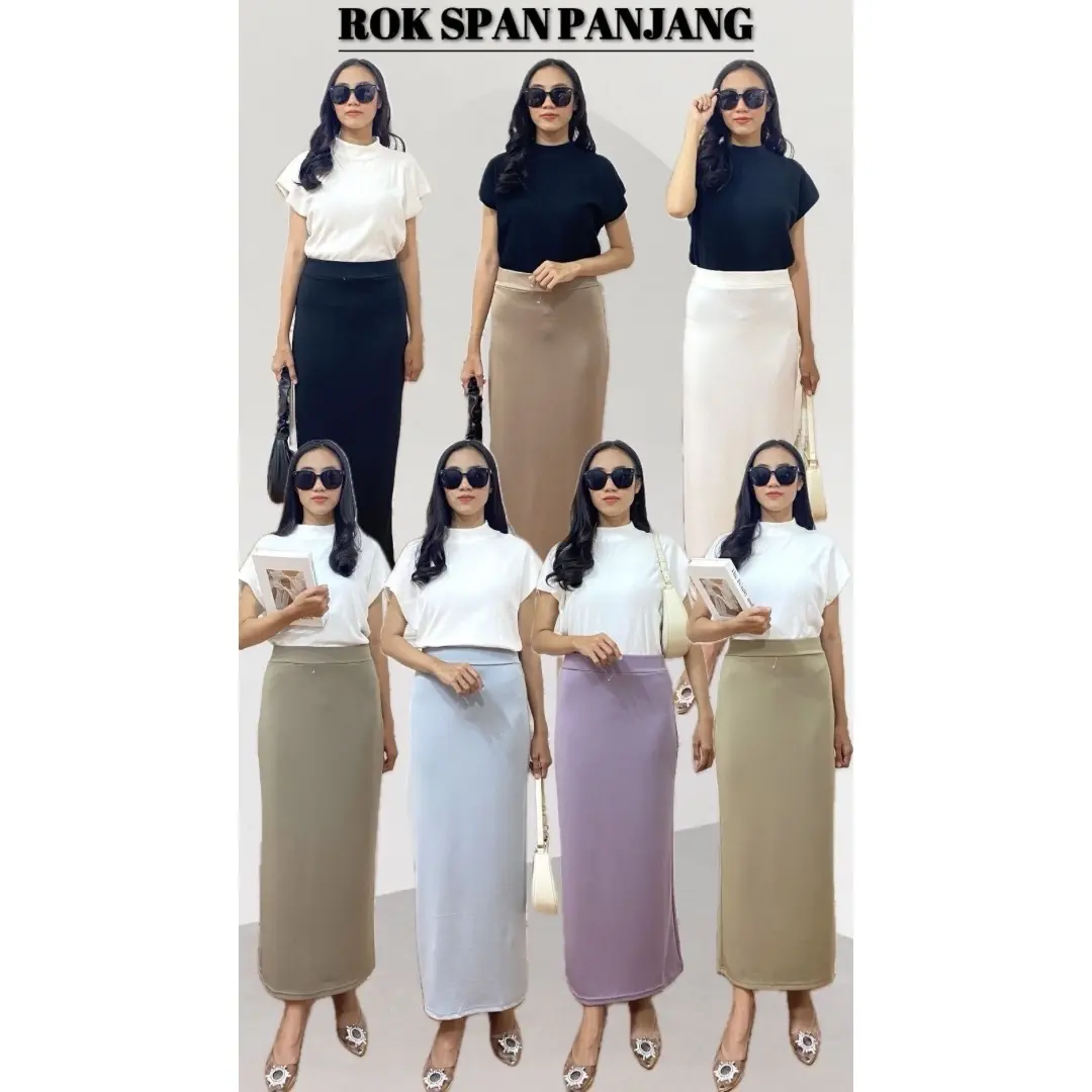ROK SPAN WANITA BAHAN SCUBA