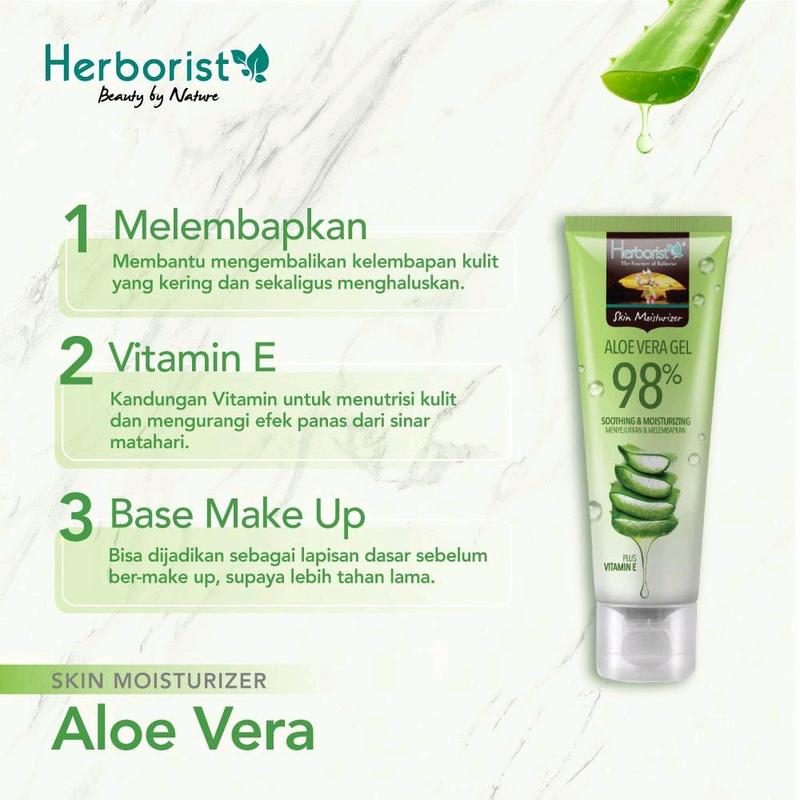 Herborist Aloe Vera Gel 100gr Menyejukan & Melembabkan 3