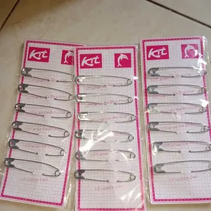 SATU PACK 6 PCS Peniti Jumbo Kit Kasur Stainless Ukuran 7,5 cm Tahan Karat Serbaguna untuk Sprei Tirai dan Dekorasi Ringkas Praktis