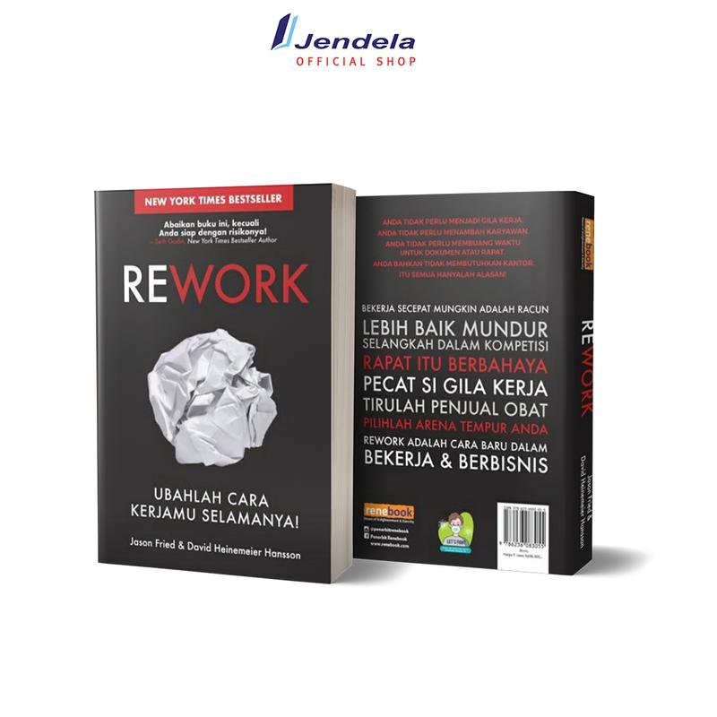 Buku Bisnis Rework Ubahlah Cara Kerjamu Selamanya by Jason Fried, David ...