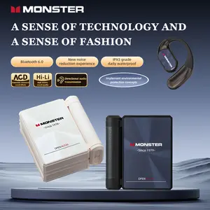 [Cash on delivery]Monster Ac530-Bluetooth 6.0 Headphones Dengan Baterai 150 Jam & Tahan Air IPX5 Kualitas Suara Hi-Li