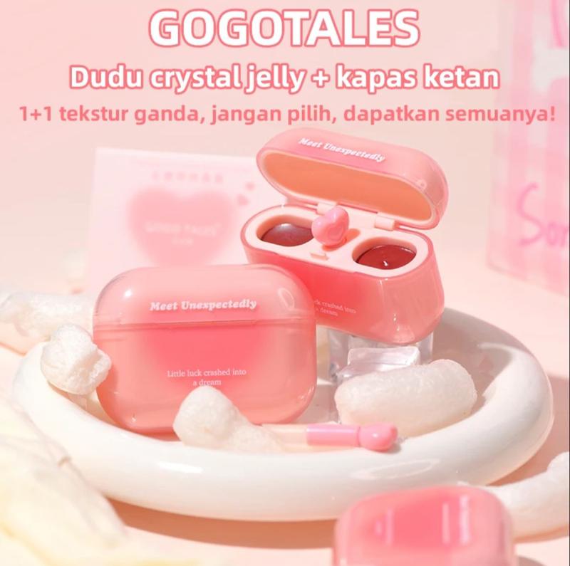GOGOTALES double lip glaze mirror water gloss lip gloss lip mud nude color lipstick lip gloss is not easy to fade and does not stick to the cup GT621 3
