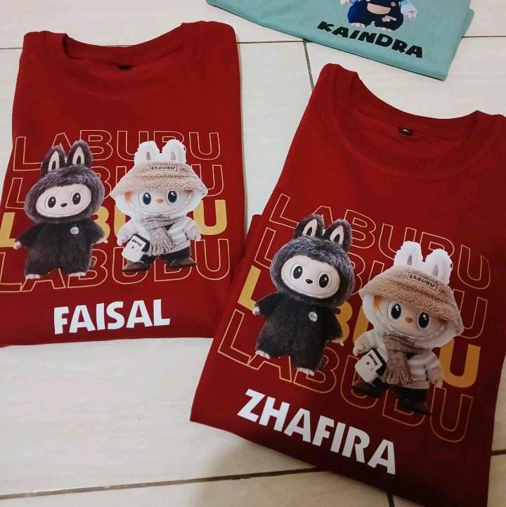 Kaos labubu viral custom_nama 1