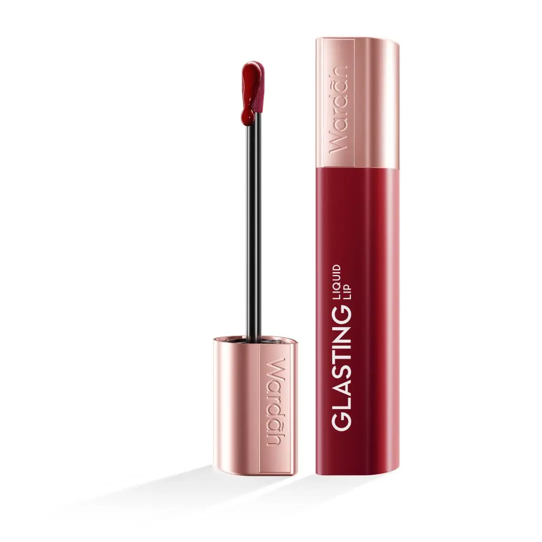 Wardah Glasting Liquid Lip - Hi-Pigmented Glass Color, Ringan, Tidak Lengket, Transferproof