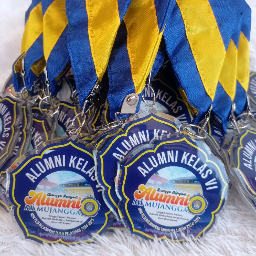 Medali Wisuda Resin/Medali Wisuda Akrilik Custom/ Medali Kelulusan Tali Satin