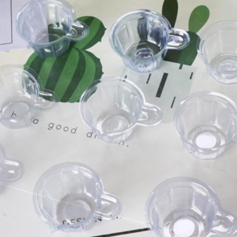 50pcs DIY Crystal Epoxy Dispensing Cup Adjusting Cup Disposable Mixed Plastic Cup Epoxy Toning Cup describe:product detailed information 100% brand new and high quality Disposable mixed plastic drip tinting cup For DIY handmade, easy to use  material: 3