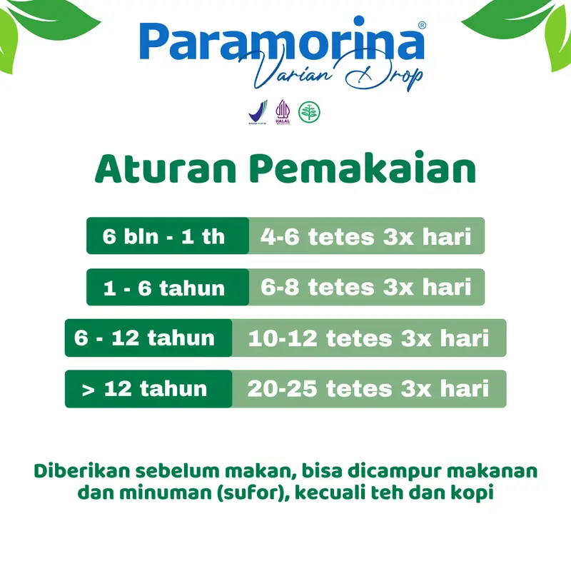 1 DROP/TETES Paramorina Terlambat Bicara Jalan dan Lahap Makan | Bebas Pilih Varian | 6 bulan ke atas 4