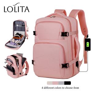 LOLITA Large Capacity Travel Backpack Women Waterproof Laptop Backpack 16 inch College School Bag