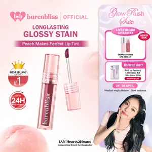 【BEST SELLING】BNB Barenbliss Peach Makes Perfect Lip Tint 3ml | Liptint Ringan Korea Glossy Stain Melembabkan hingga 24 Jam Hydrating Warna Tahan 12 Jam Sweet Peach Scent Natural Ombre Lips Non Sticky Anti Kering Lipgloss bnb official store