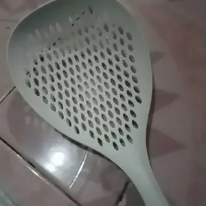 YAWANG Centong Peniris Serbaguna Putih & Orange Sendok Saringan Tahan Panas 210°C Food Grade PP Multifungsi Dapur Modern Kitchenware