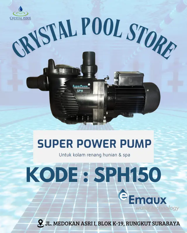 POMPA KOLAM RENANG SPH150 1.5HP EMAUX 0