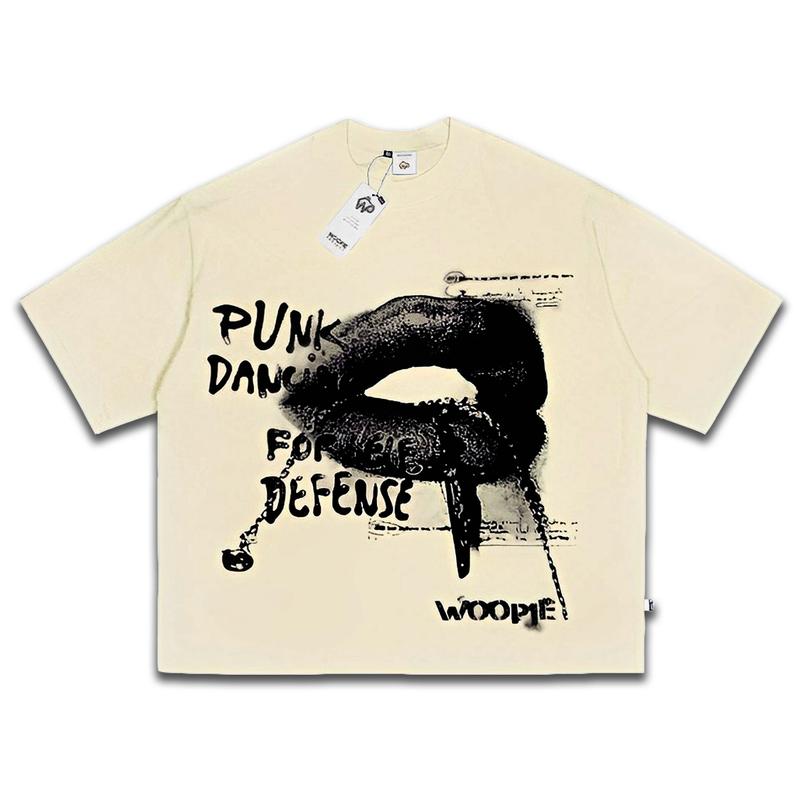 Baju Skena Unisex Woopie Project Boxy Fit Kaos Distro Pria Wanita Oversize Biru Vintage T-shirt Keren Katun 20s 200gsm Lembut Sablon Platisol Printing 5