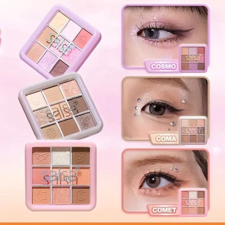 Salsa Galaxy Eyeshadow Palette - Palet Mata dengan Variasi Warna untuk Tampilan Eye Makeup Douyin Koreaa