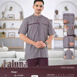 Obral koko dan Gamis Rauna PGS 06 kain Katun dobby dan toyobo, adem menyerap keringat, cocok dipakai resmi dan santai