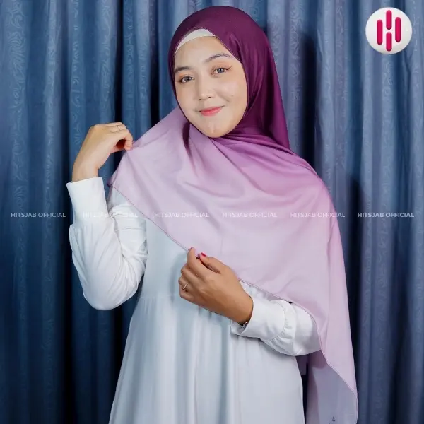 Pashmina 2 Warna Gradasi Voal 2 in 1 Double Warna Daily Gradient 3