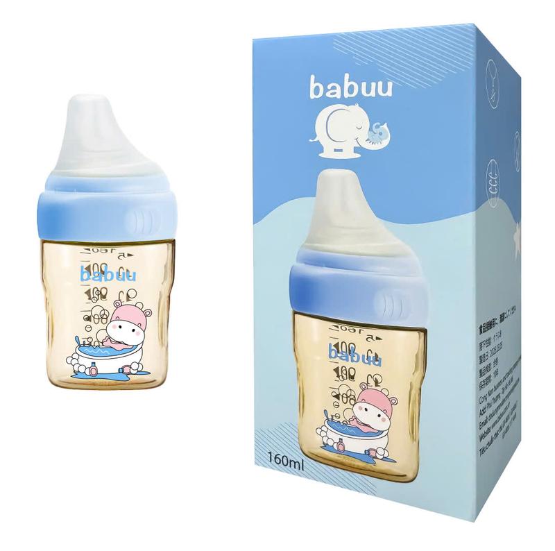  Babuu Bình sữa cho bé cổ rộng 160ml-240ml chất liệu nhựa an toàn thiết kế nắp xoáy tiện lợi cho mẹ bảo quản sữa bột công dụng đựng bảo quản sữa-bột dạng chai 